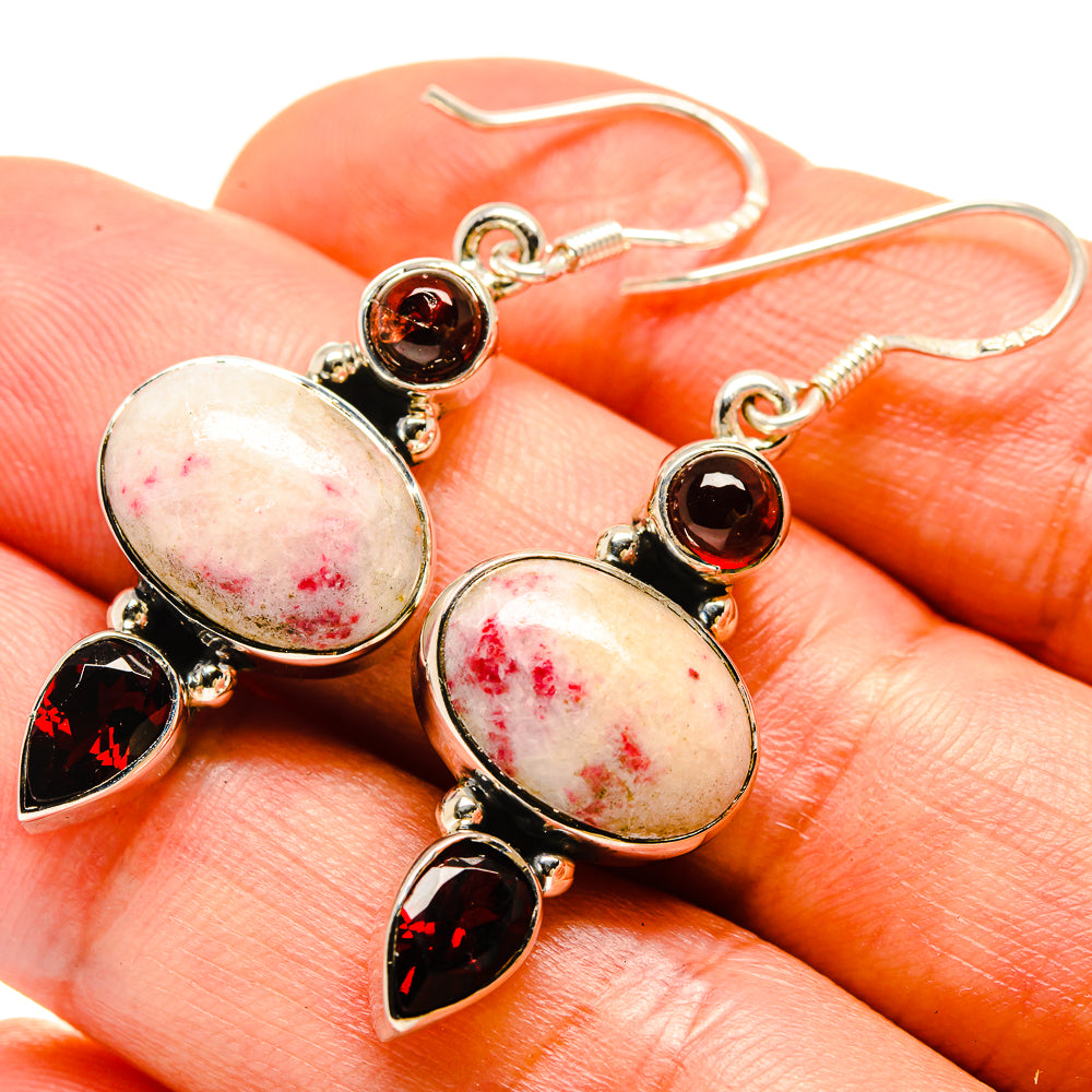 Thulite Earrings handcrafted by Ana Silver Co - EARR414259