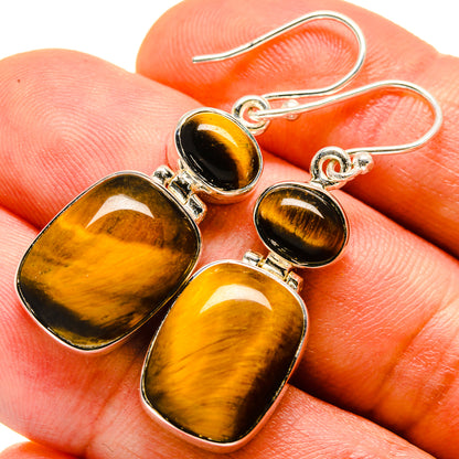 Tiger Eye Earrings handcrafted by Ana Silver Co - EARR414265