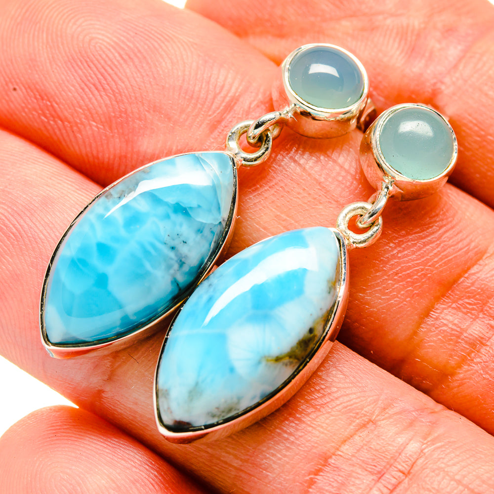 Larimar Earrings handcrafted by Ana Silver Co - EARR414267