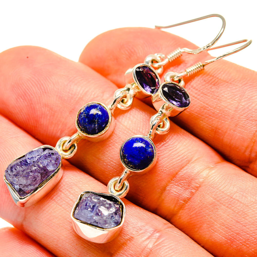Tanzanite Earrings handcrafted by Ana Silver Co - EARR414274
