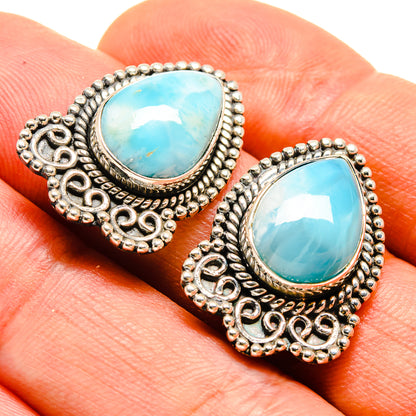 Larimar Earrings handcrafted by Ana Silver Co - EARR414278