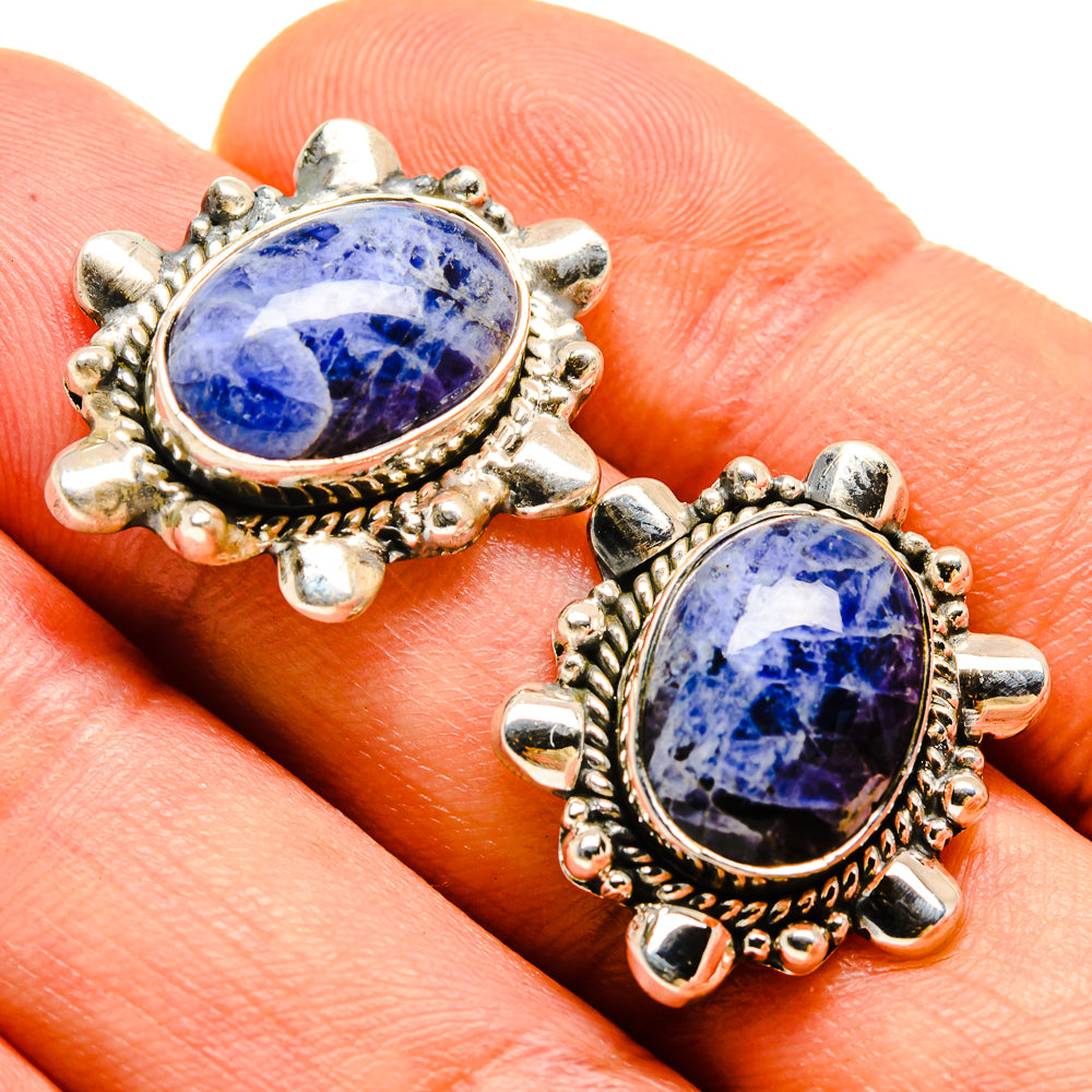 Sodalite Earrings handcrafted by Ana Silver Co - EARR414280