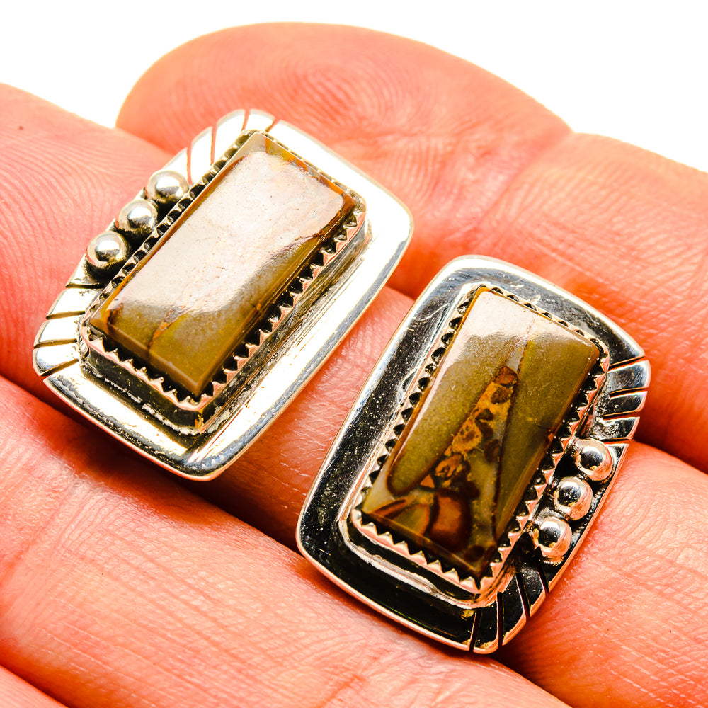 Bamboo Jasper Earrings handcrafted by Ana Silver Co - EARR414283
