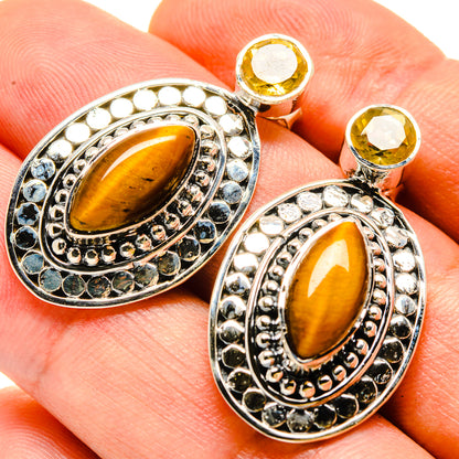 Tiger Eye Earrings handcrafted by Ana Silver Co - EARR414298