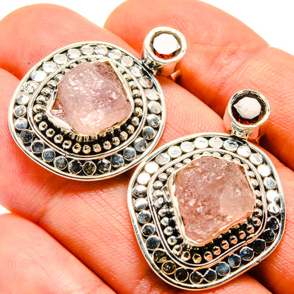 Rose Quartz Earrings handcrafted by Ana Silver Co - EARR414302