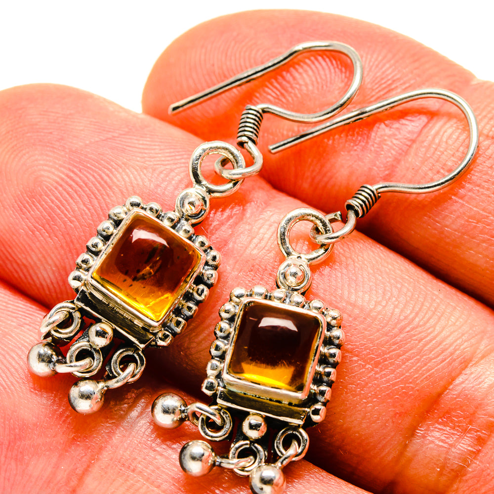 Citrine Earrings handcrafted by Ana Silver Co - EARR414304
