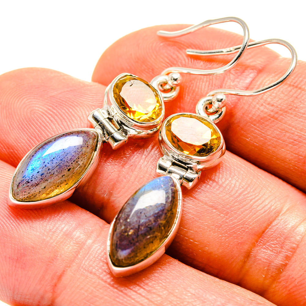 Labradorite Earrings handcrafted by Ana Silver Co - EARR414309