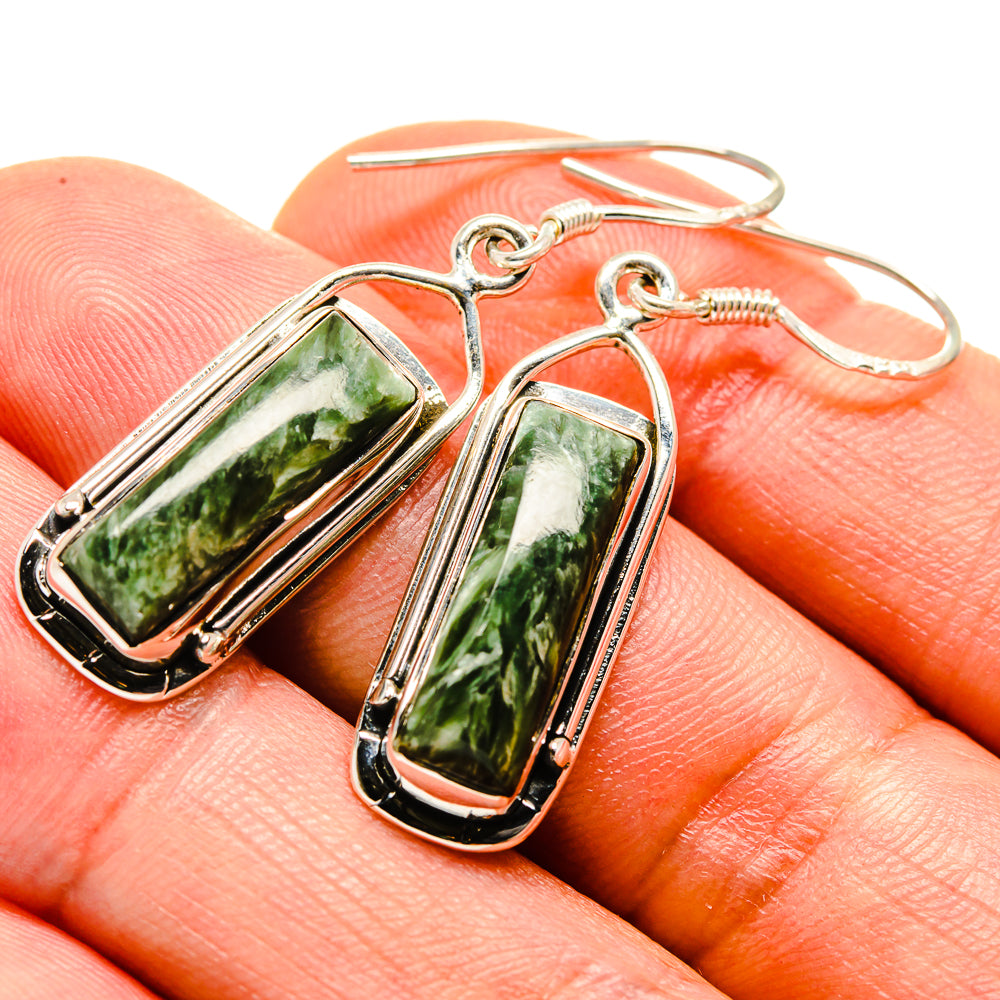 Seraphinite Earrings handcrafted by Ana Silver Co - EARR414310