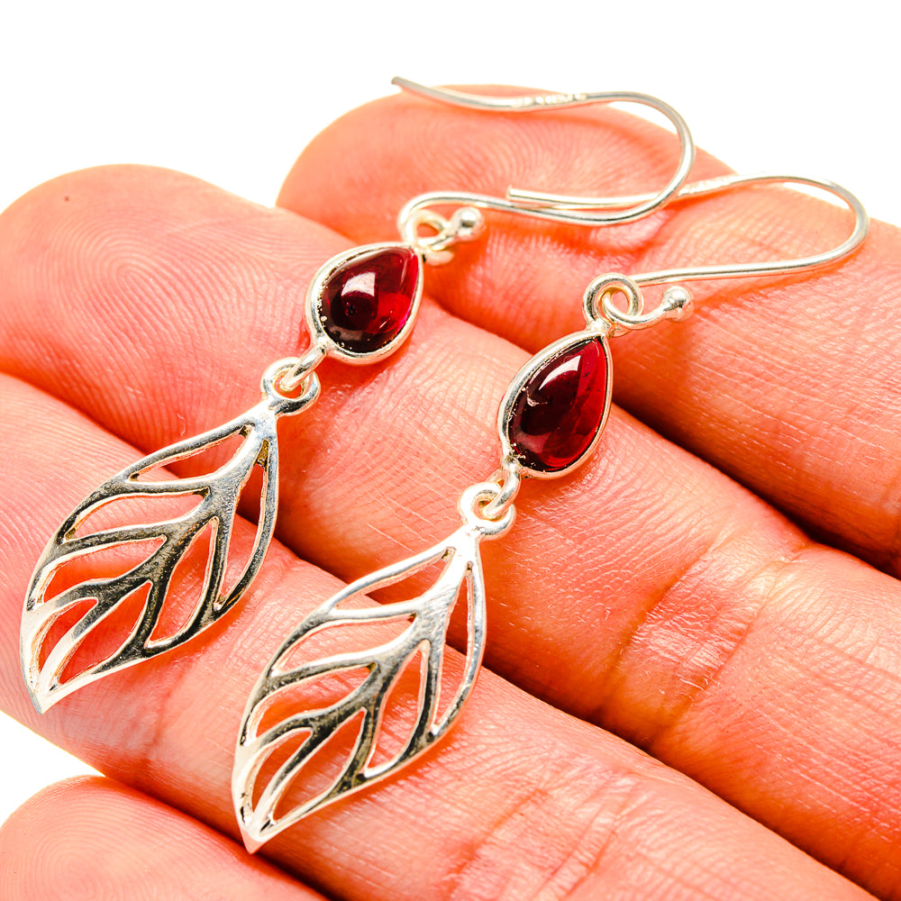 Garnet Earrings handcrafted by Ana Silver Co - EARR414311