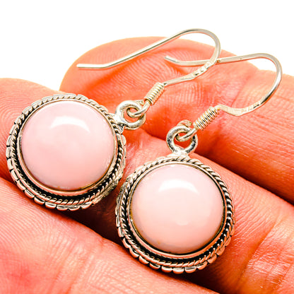 Pink Opal Earrings handcrafted by Ana Silver Co - EARR414312