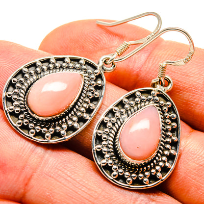 Pink Opal Earrings handcrafted by Ana Silver Co - EARR414315