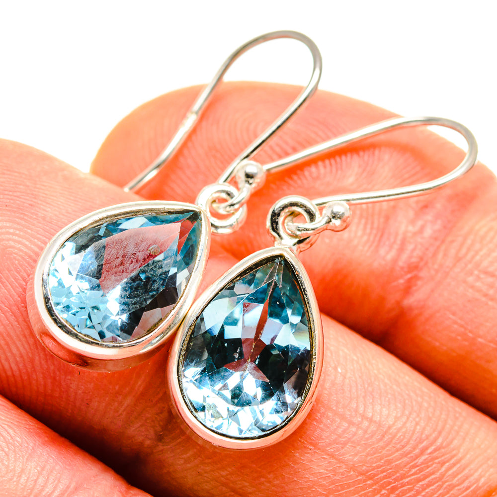 Blue Topaz Earrings handcrafted by Ana Silver Co - EARR414319