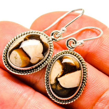 Peanut Wood Jasper Earrings handcrafted by Ana Silver Co - EARR414326