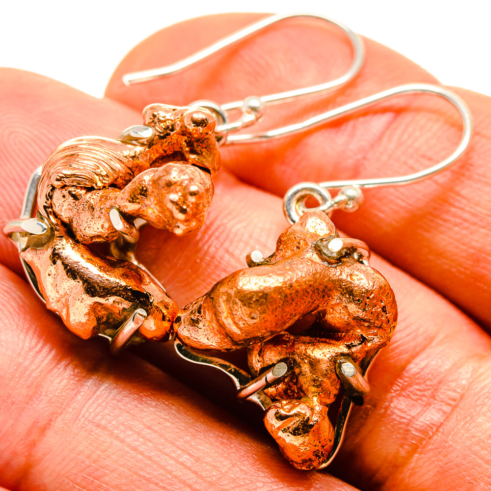 Splash Copper Earrings handcrafted by Ana Silver Co - EARR414337
