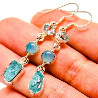 Blue Fluorite Earrings handcrafted by Ana Silver Co - EARR414347