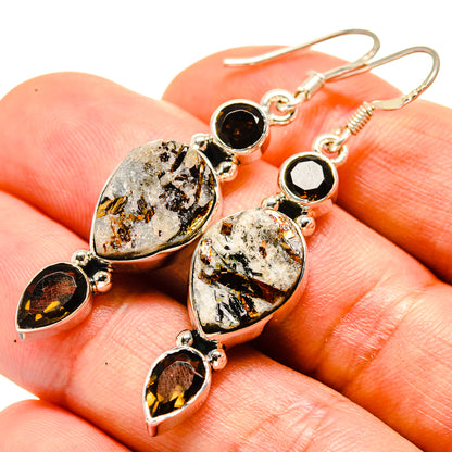 Astrophyllite Earrings handcrafted by Ana Silver Co - EARR414348