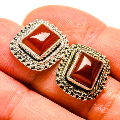 Carnelian Earrings handcrafted by Ana Silver Co - EARR414355