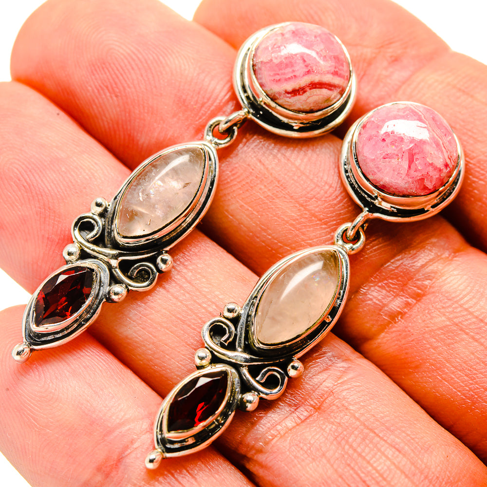 Rose Quartz Earrings handcrafted by Ana Silver Co - EARR414366