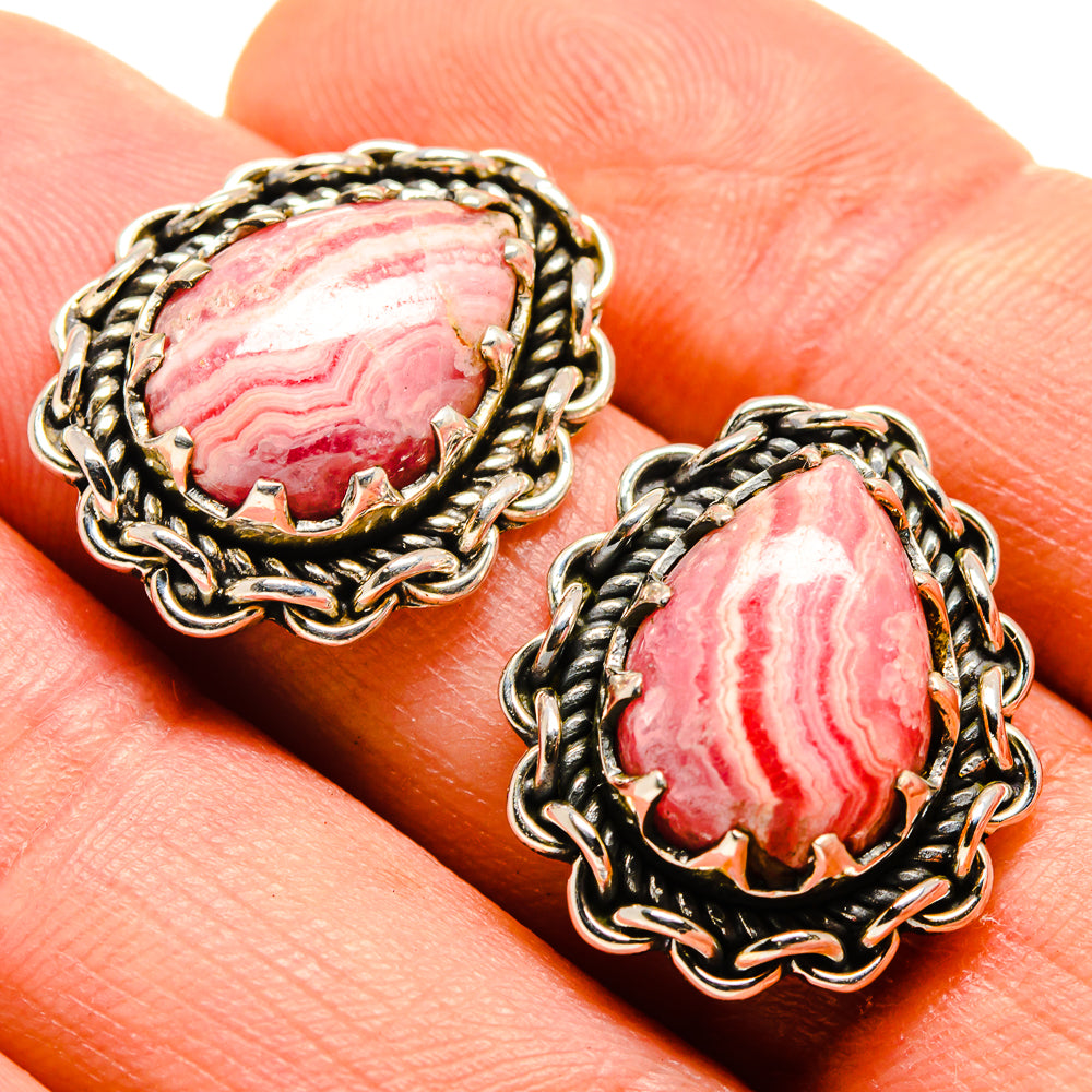Rhodochrosite Earrings handcrafted by Ana Silver Co - EARR414367