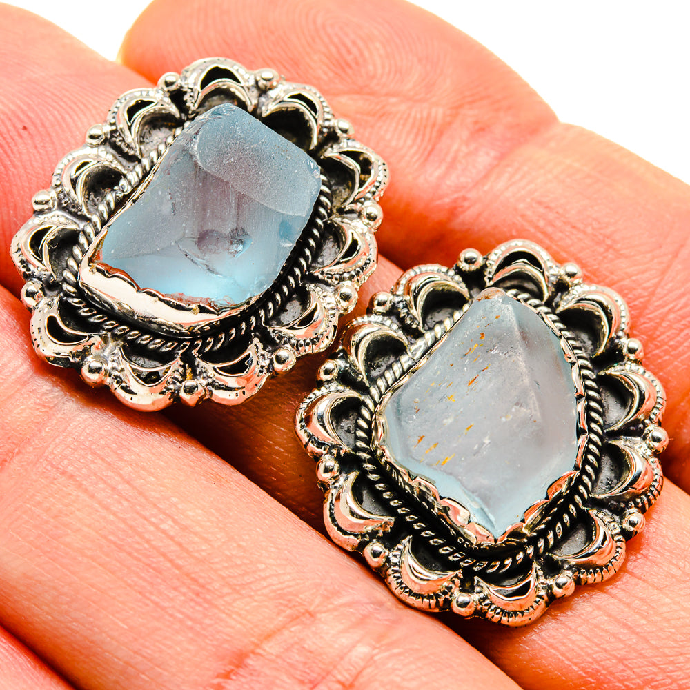 Aquamarine Earrings handcrafted by Ana Silver Co - EARR414368