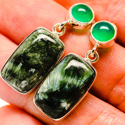Seraphinite Earrings handcrafted by Ana Silver Co - EARR414377