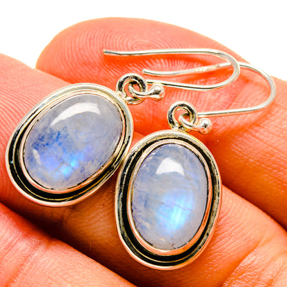 Rainbow Moonstone Earrings handcrafted by Ana Silver Co - EARR414385