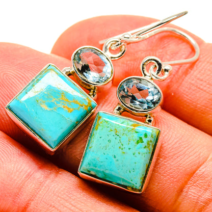 Arizona Turquoise Earrings handcrafted by Ana Silver Co - EARR414386