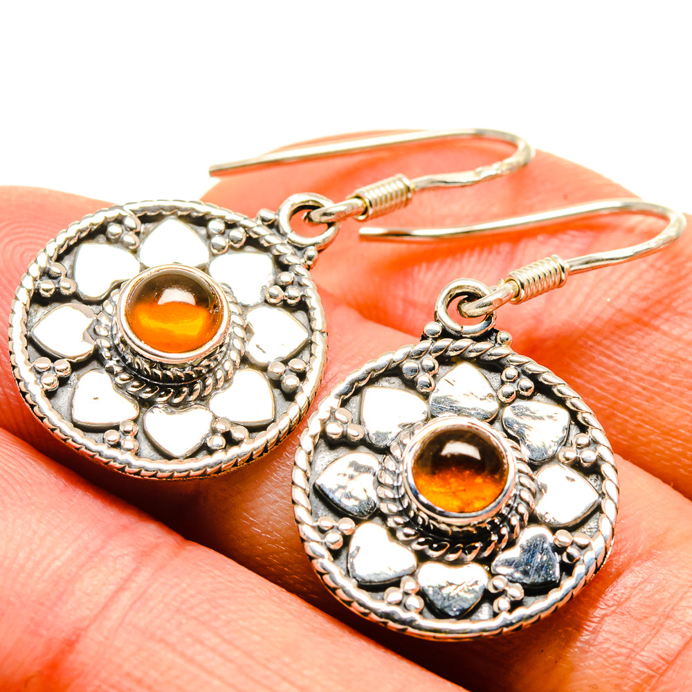 Citrine Earrings handcrafted by Ana Silver Co - EARR414394