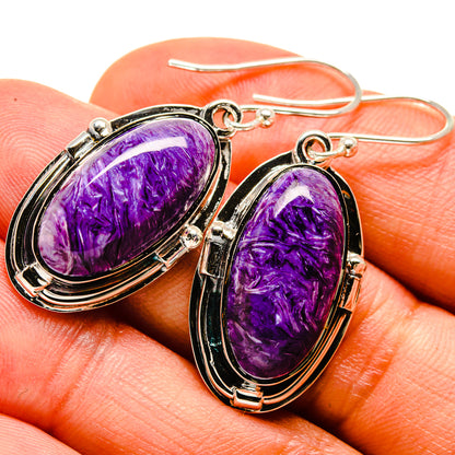Charoite Earrings handcrafted by Ana Silver Co - EARR414396