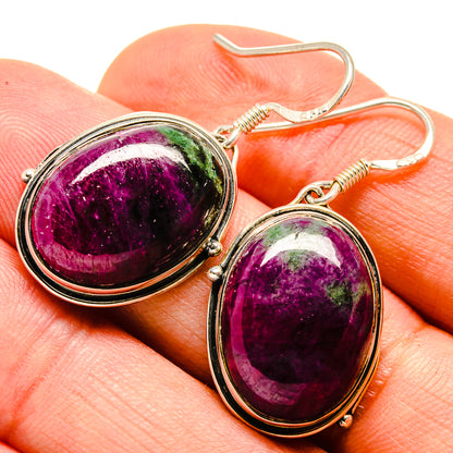 Ruby Zoisite Earrings handcrafted by Ana Silver Co - EARR414399