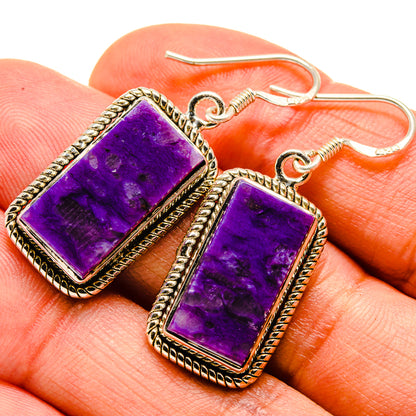 Charoite Earrings handcrafted by Ana Silver Co - EARR414400