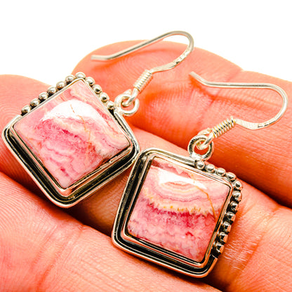Rhodochrosite Earrings handcrafted by Ana Silver Co - EARR414405