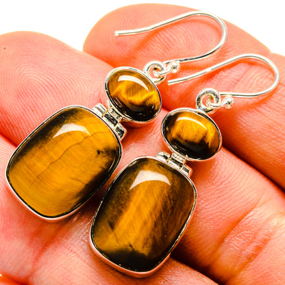 Tiger Eye Earrings handcrafted by Ana Silver Co - EARR414408