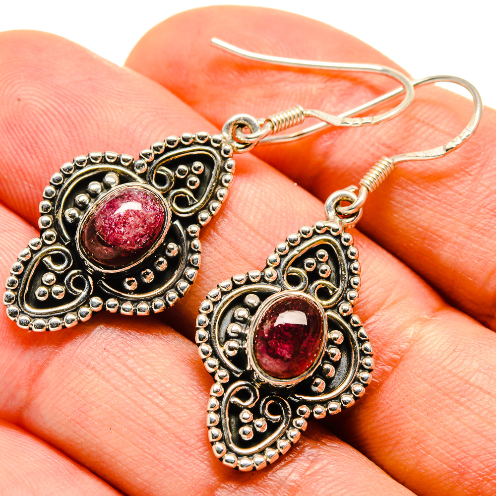 Pink Tourmaline Earrings handcrafted by Ana Silver Co - EARR414413