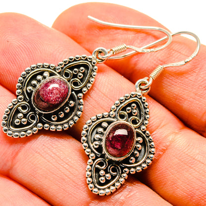 Pink Tourmaline Earrings handcrafted by Ana Silver Co - EARR414413