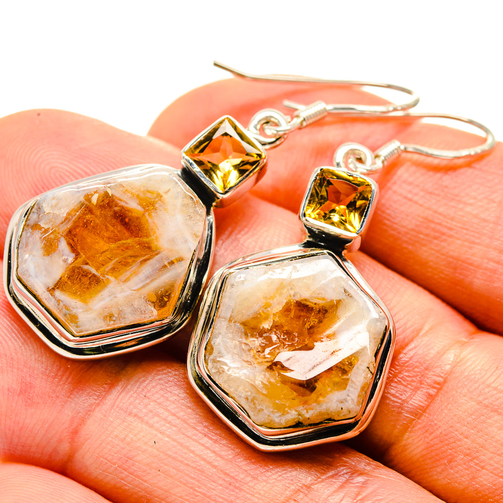 Citrine Earrings handcrafted by Ana Silver Co - EARR414416