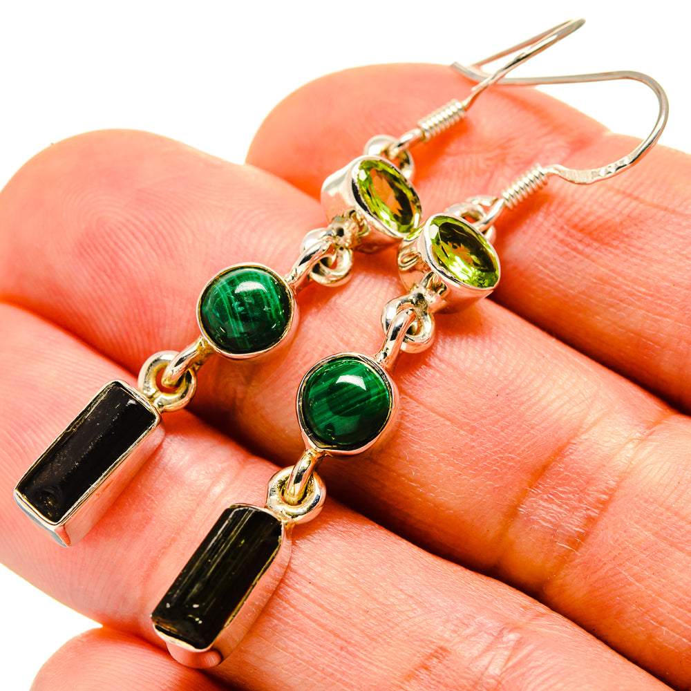 Green Tourmaline Earrings handcrafted by Ana Silver Co - EARR414422