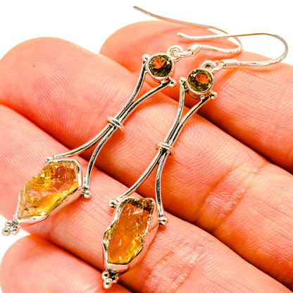 Citrine Earrings handcrafted by Ana Silver Co - EARR414423