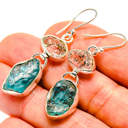 Blue Fluorite Earrings handcrafted by Ana Silver Co - EARR414428