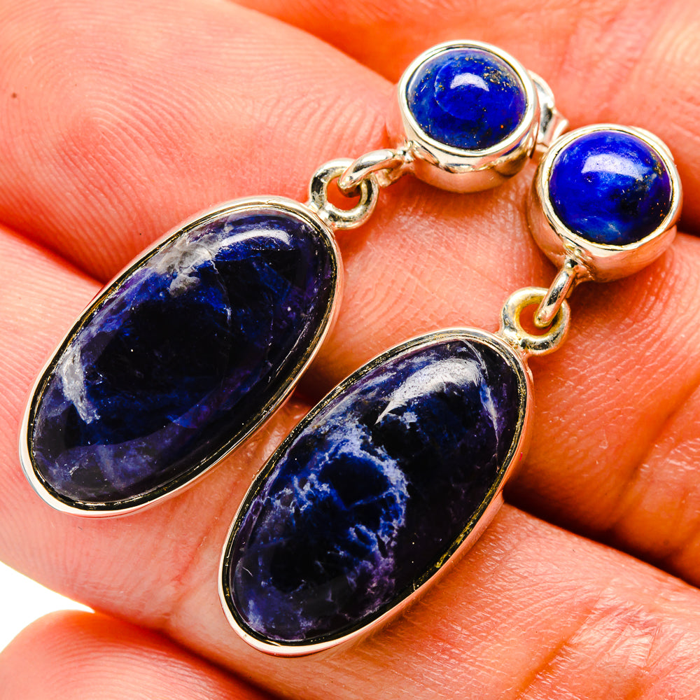 Sodalite Earrings handcrafted by Ana Silver Co - EARR414439