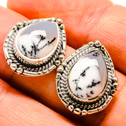Dendritic Opal Earrings handcrafted by Ana Silver Co - EARR414449