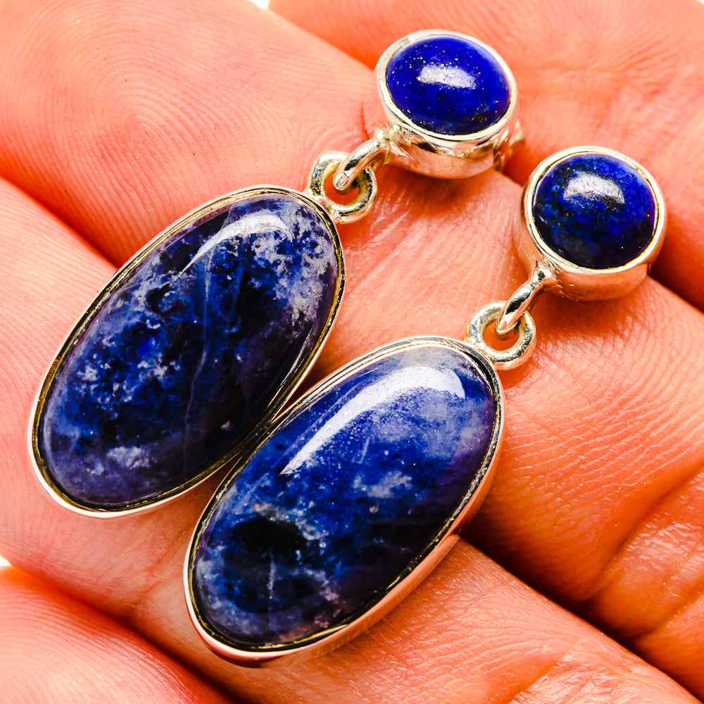 Sodalite Earrings handcrafted by Ana Silver Co - EARR414452