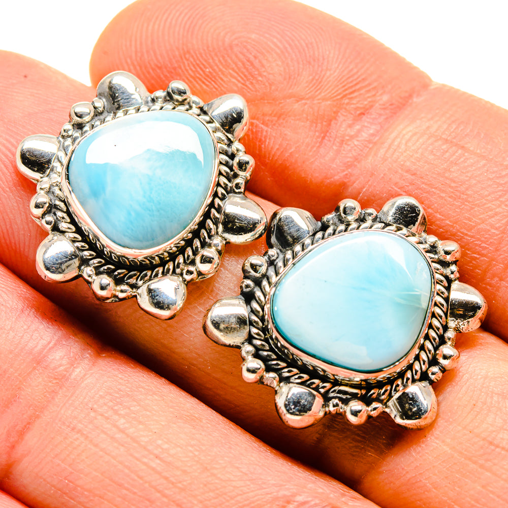 Larimar Earrings handcrafted by Ana Silver Co - EARR414457