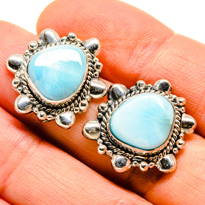 Larimar Earrings handcrafted by Ana Silver Co - EARR414457