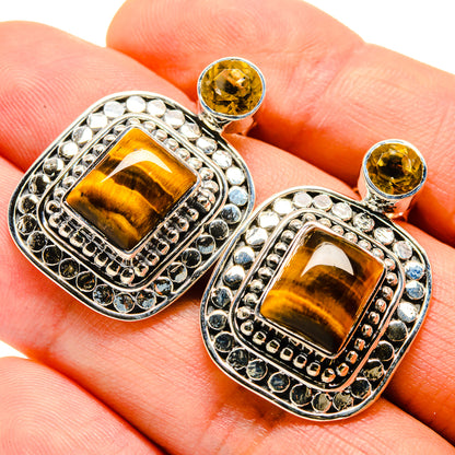Tiger Eye Earrings handcrafted by Ana Silver Co - EARR414461