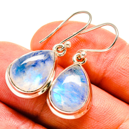 Rainbow Moonstone Earrings handcrafted by Ana Silver Co - EARR414464