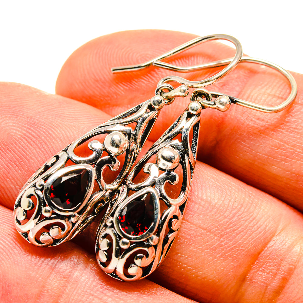 Garnet Earrings handcrafted by Ana Silver Co - EARR414479
