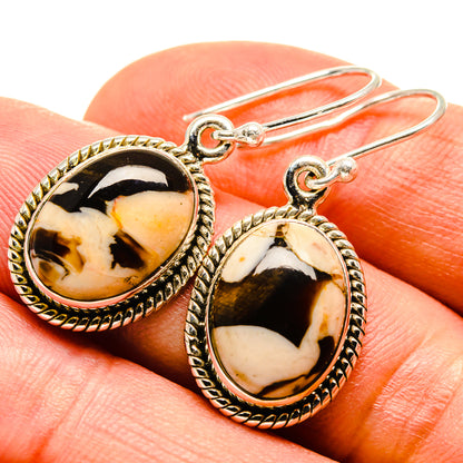 Peanut Wood Jasper Earrings handcrafted by Ana Silver Co - EARR414481