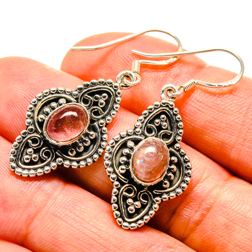Pink Tourmaline Earrings handcrafted by Ana Silver Co - EARR414484
