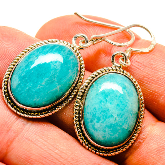 Amazonite Earrings handcrafted by Ana Silver Co - EARR414498